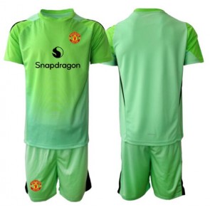 Manchester United Brankářské Dětské Alternativní dres komplet 2025-26 Krátký Rukáv (+ trenýrky)